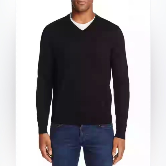 Hart Schaffner Marx Other - HART SCHAFFNER-MARX  Men's black extra fine Merino wool V-Neck Sweater size XLT